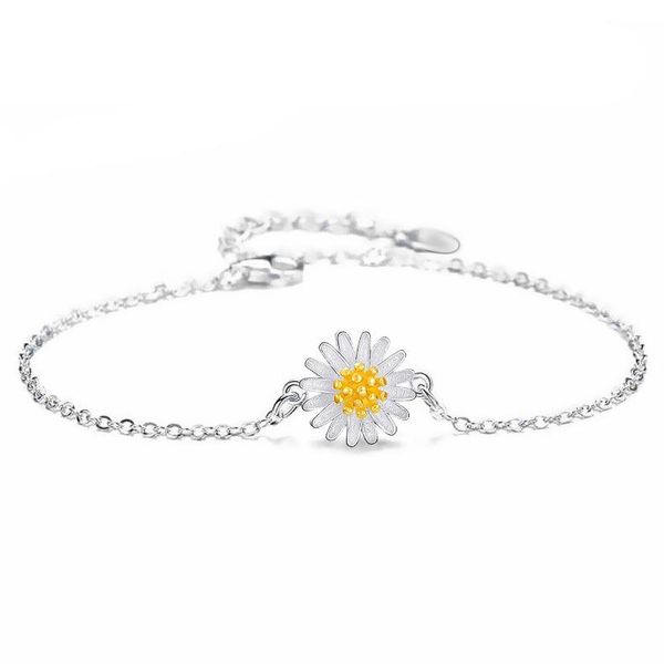 

charm bracelets small daisy bracelet fashion jewelry, Golden;silver