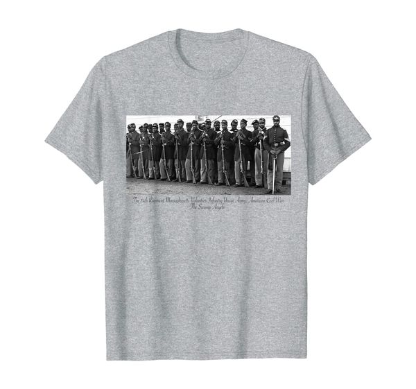

us civil war legacy all black regiment tee, White;black