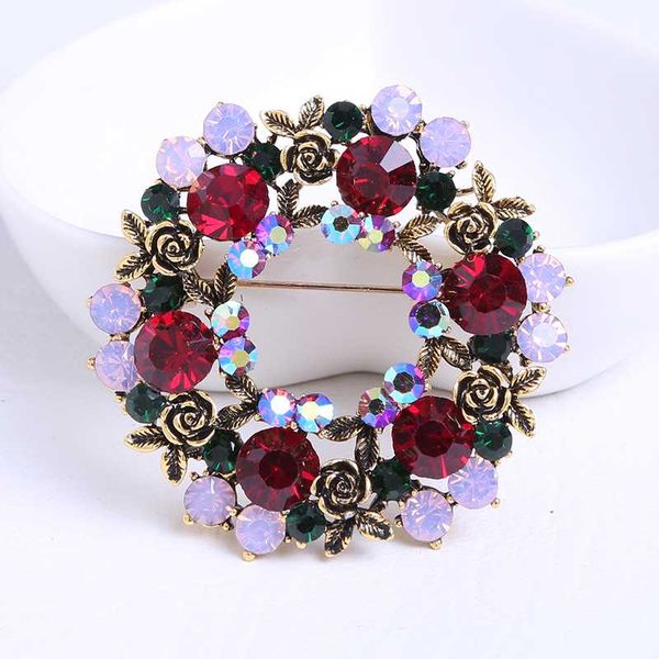 

pins, brooches beadsland alloy inlaid rhinestone brooch design fashionable high-end clothing accessories pin woman gift mm-316, Gray