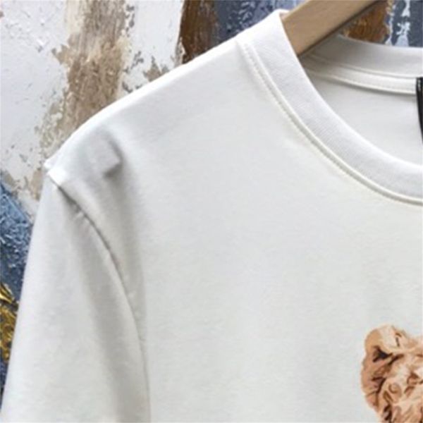 

new g-bear print crew neck casual short sleeve loose t-shirtli, White