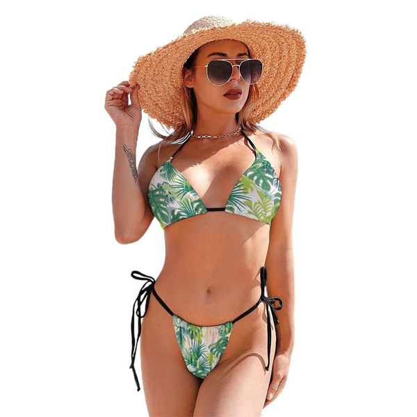 

one-piece suits leaf bikini swimsuit adjustable bulk two piece swimwear young funny fitness bathing suit
