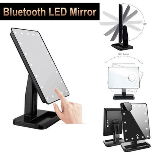 

mirrors makeup mirror bluetooth speaker led fill light with 360 degrees rotation