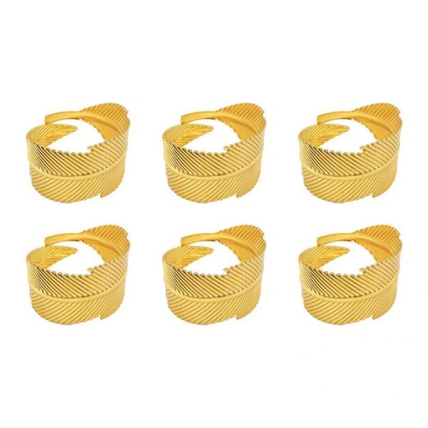 

napkin rings 6pcs/set clip durable long lasting eye-catching wear-resistant metal buckle towel ring for dinner
