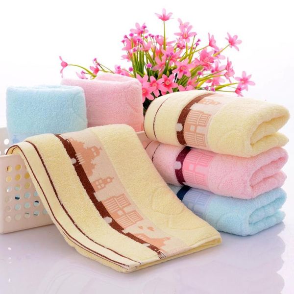 

towel cartoon building soft cotton thicken face hand quick dry for kids adult