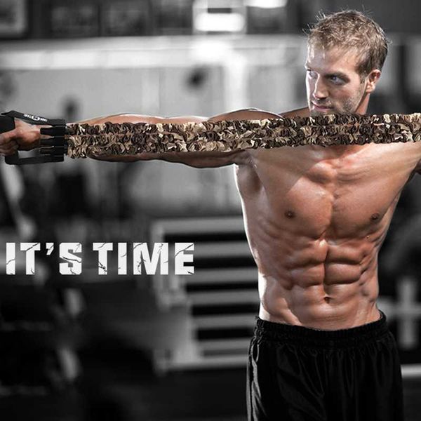 

11 block resistance adjustable pull belt strength male training sports fitness exercise equipment chest expander pull rope