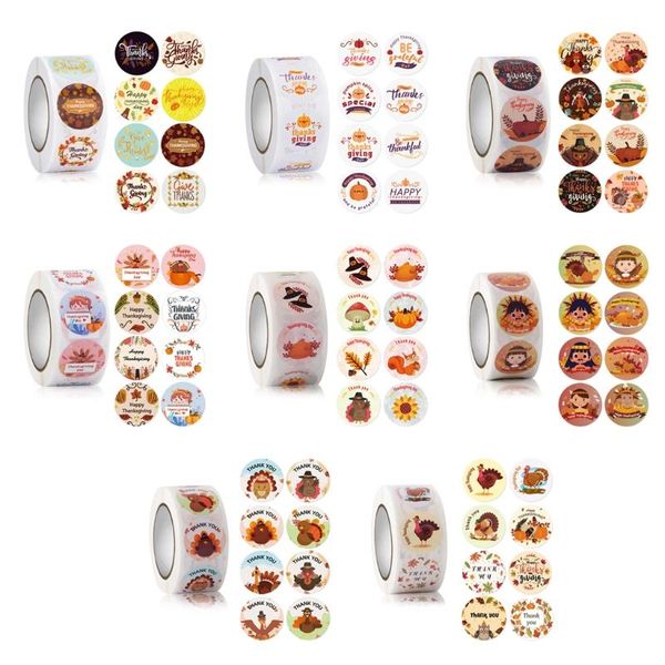 

gift wrap t5ef 500pcs happy thanksgiving day stickers funny grateful design for holiday harvest