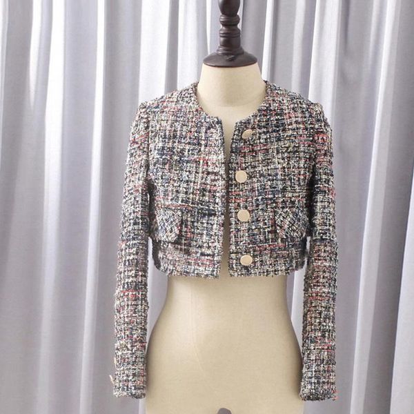 

women's jackets coat short tweed women sequins flash fabric spring/autumn/winter jacket classic ladies bright wire braided, Black;brown