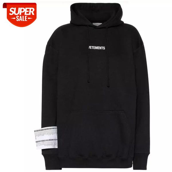 

sticker vetements women men hoodie 1:1 fashion vetements pullover #2f7g, Black