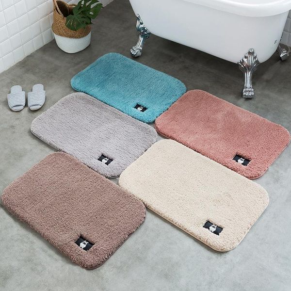 

bath mats home carpet solid color thickening long hair micro fiber bathroom absorbent floor mat bedroom soft
