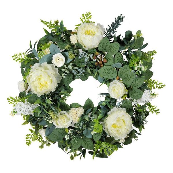 

decorative flowers & wreaths rose wreath spring summer artificial flower plants simulation garland wedding festival door decoration wall han