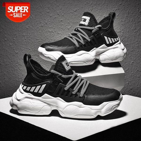 

2021 new mens breathable sneakers man casual mixed color shoes male fashion thick soft sole lace-up comfy footwears #xb5u