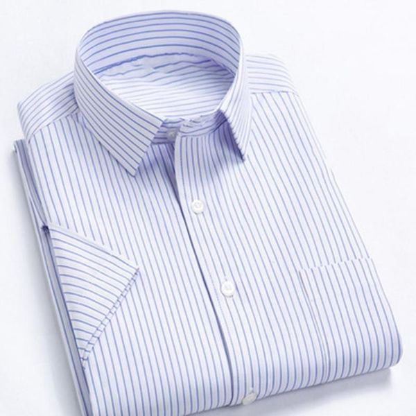 

men's t-shirts men shirt striped anti-wrinkle social for work, White;black