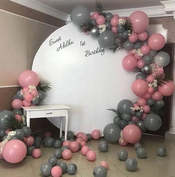 

party decoration wedding supplier white iron circle board acrylic round backdrops for