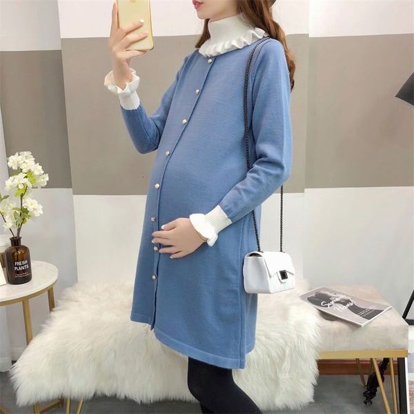 

women's sweaters sweater for pregnant women, maternity clothes autumn and winter cy21, White;black