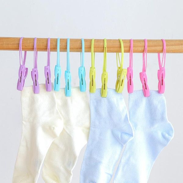 

clothing & wardrobe storage 12pcs multicolor plastic clothes laundry pegs wind proof multifunctional towel clips random color