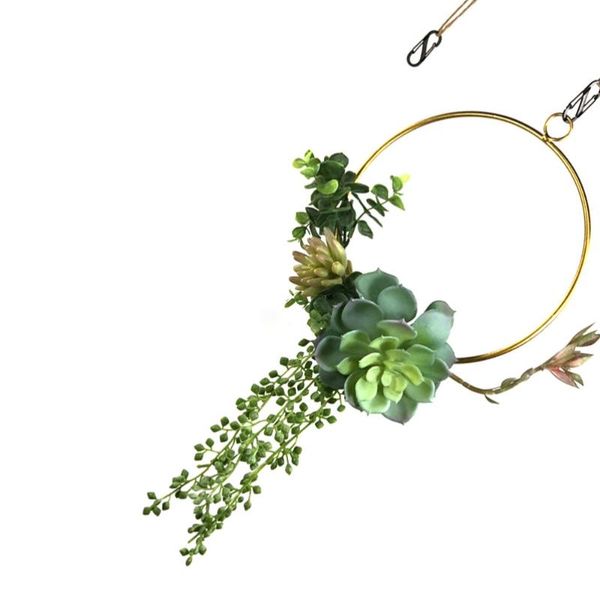

succulent wedding wreath wall hanging artificial succulents plants for wedding