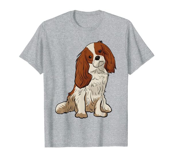 

cavalier king charles spaniel dog tee shirt, dog lover gifts, White;black