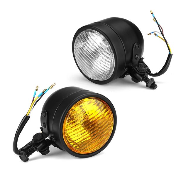 

motorcycle vintage custom headlight fog light hs1 12v 35w front lamp universal