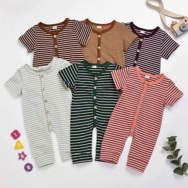 

jumpsuits fashion fall autumn spring infant born baby boys girls striped romper jumpsuit casual clothes 2021, Blue