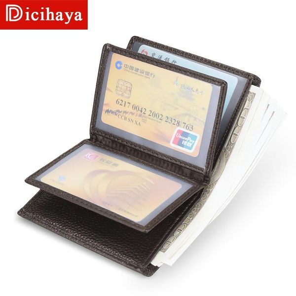 

dicihaya genuine leather cowhide driving license bag multifunctional female wallet vertical mens double loose leaf id card hold, Red;black