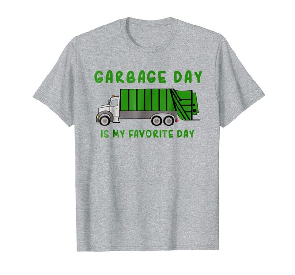

every day garbage man with garbage truck t-shirt, White;black