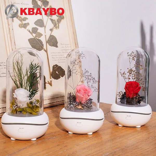 

kbaybo machine eternal flower essential oil with led night light air purification diffuser home office