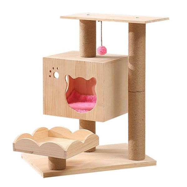 

cat beds & furniture climbing frame wooden kitten scratch board pet supplies