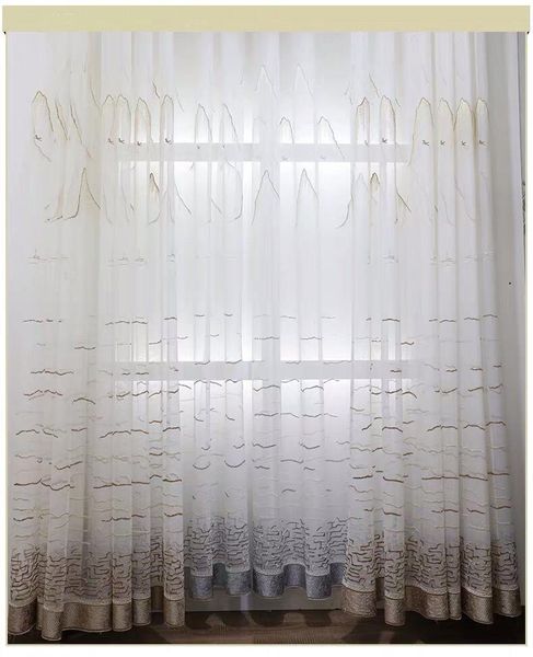 

classical high mountain running water embroidered curtain window screen