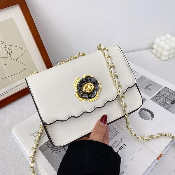 

evening bags woman bag 2021 cowhide leather chain handbag flap cover crossbody designer inclined satchel shoulder purse