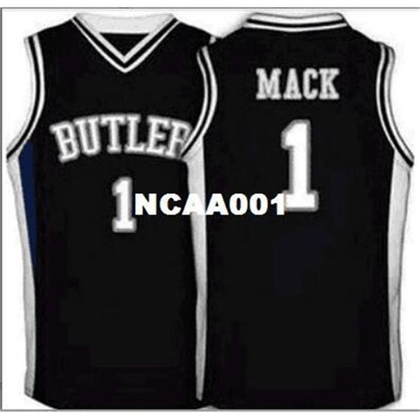 

vintage 21ss black white #1shelvin mack butler college jersey size s-4xl or custom any name or number jersey