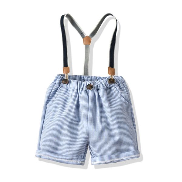 

wear boys' children's summer backpack of gentleman's shorts two piece set, Blue