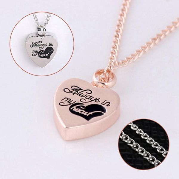 

chains fashion womens always in my heart po locket pendant shape necklace jewelry finding gifts, Silver