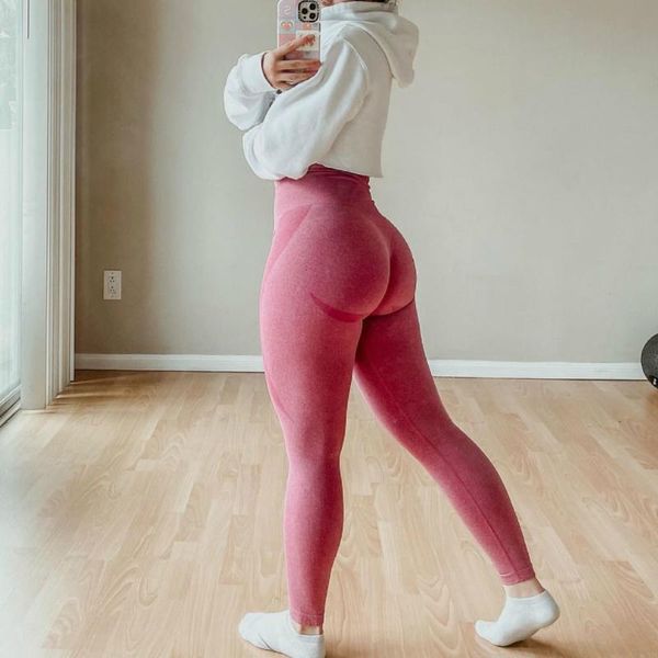 

yoga outfit contour seamless leggings women curves pants gym outfits workout clothing fitness sports wear pink lilac stretch periwinkle