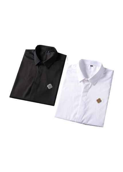 

2021 luxurys designers men's business casuals shirt men long sleeve striped slim fit masculina wine social male t-shirts fashion checke, White;black