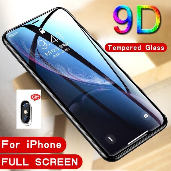

9d tempered glass full cover screen protector for 11 pro xs max x xr glass phone screen film back camera protector