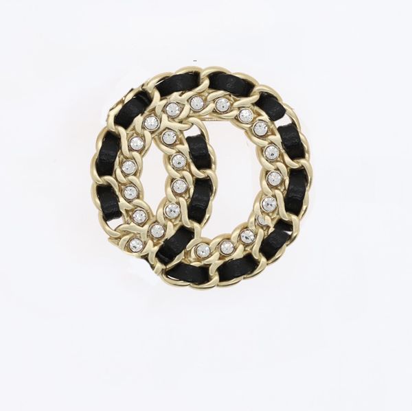 

luxury designer brooches with stamp fashion brooch for women classic lette party gift l-c032, Gray