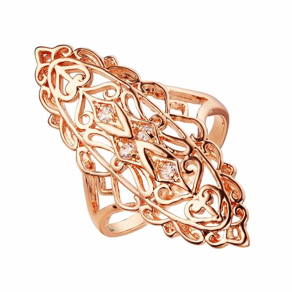 

wedding rings 2021 trendy luxury ring 585 rose gold color jewelry women oval white stone cubic zircon fashion, Slivery;golden