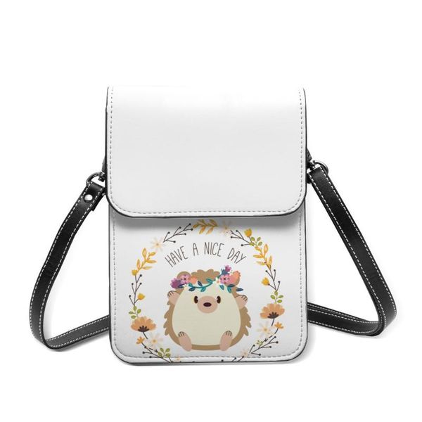 

evening bags hedgehog shoulder bag travel leather mobile phone female bulk reusable