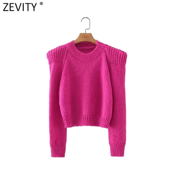 

zevity women fashion o neck solid hollow out shoulder casual short knitting sweater ladies chic crochet pullovers sw1024 211214, White;black