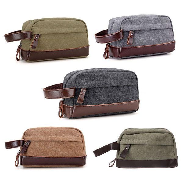 

men travel canvas toiletry bag wash shower makeup organizer portable case pouch h8wd