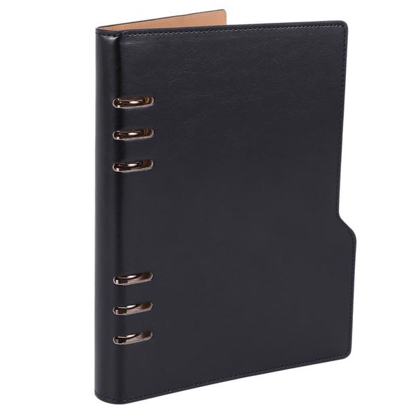 

notepads notebook a5 leather journal annual planner spiral agenda personal diary binder pocket organizer for stationery, Purple;pink