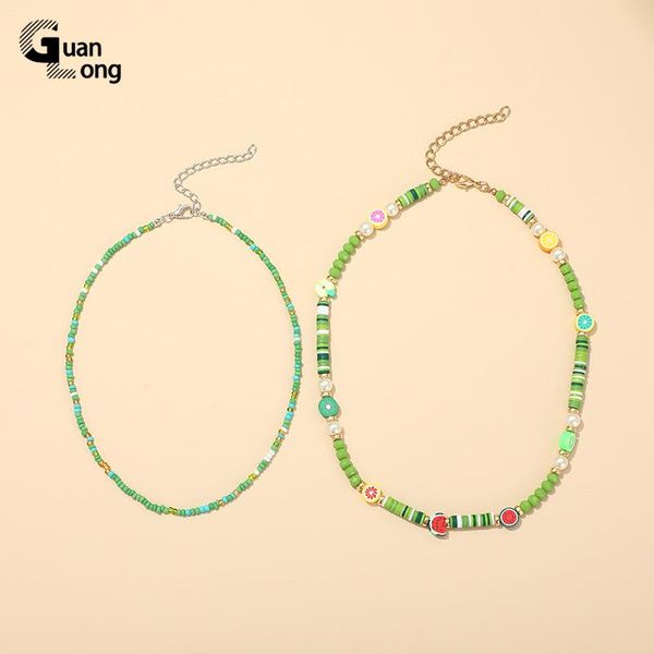 

chains guanglong color resin acrylic summer vintage fashion necklaces for women 2021 bohemian necklace girls party charms jewelry, Silver