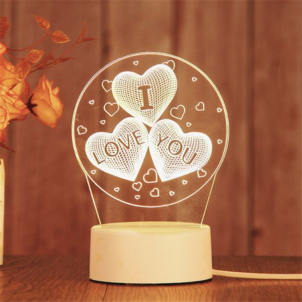

3d led lights night light for kid toy usb port table lamps base with various novelty illusion and 4mm acrylic panel indoor lighting decor