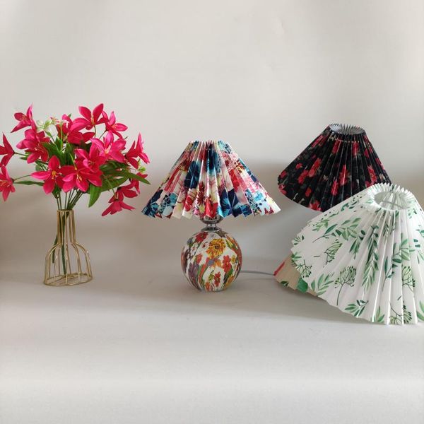 

xianfan new europe stylel ceramic table lamp for bedroom vintage lampshade night light retro study room tiffany work desk lamp