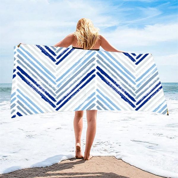 

towel striped wave beach bath quick-drying printed swimming soft microfiber drop