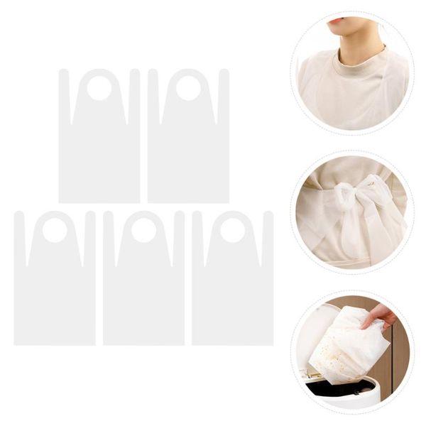 

5 pcs disposable aprons anti-oil aprons multi-purposes oil resistance