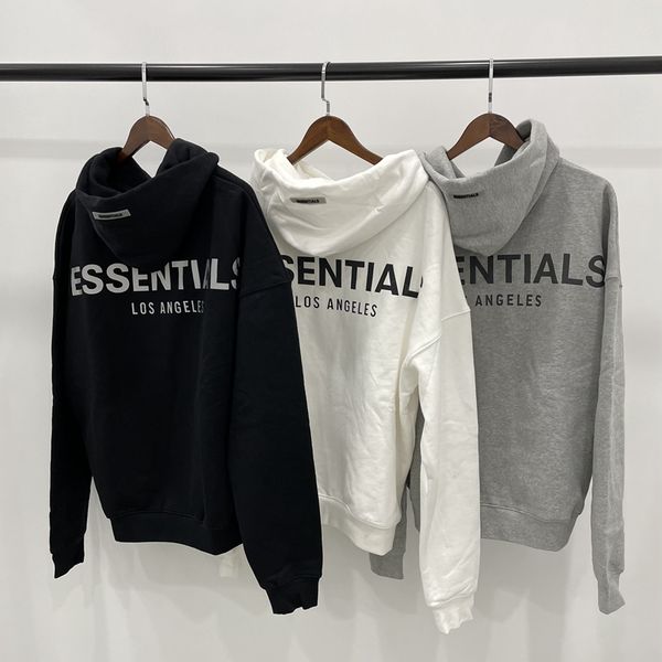 

2021 classic hoodies sweatshirts fog 100%1:1 essentials loose oversized cotton men hip hop hoodie kanye west lorenzo, Black