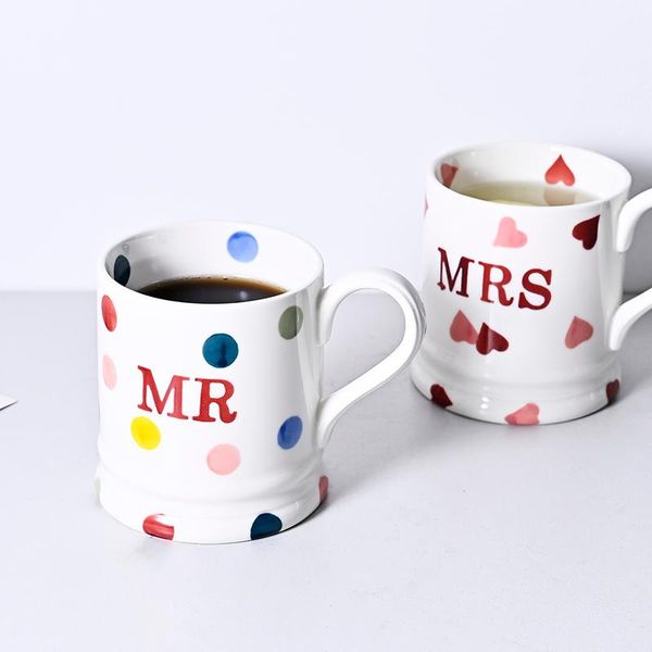 

mugs couple pair cups painted english coffee cup porcelain mug ceramic water