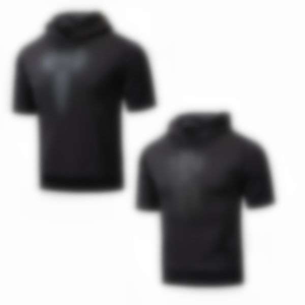 

wholesale summer jumper sports hoodies pullover basketball irving black hooded t shirt trainning tee gym tees