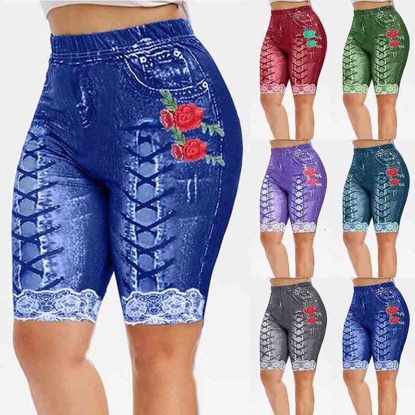

fashion women ladies denim skinny shorts high waist stretch bodycon jeans slim shorts knee length stretch jeans short, White;black